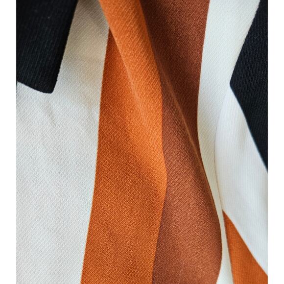 Primark Vertical Stripe Brown and Rust Blouse sz 10 - Picture 4 of 4